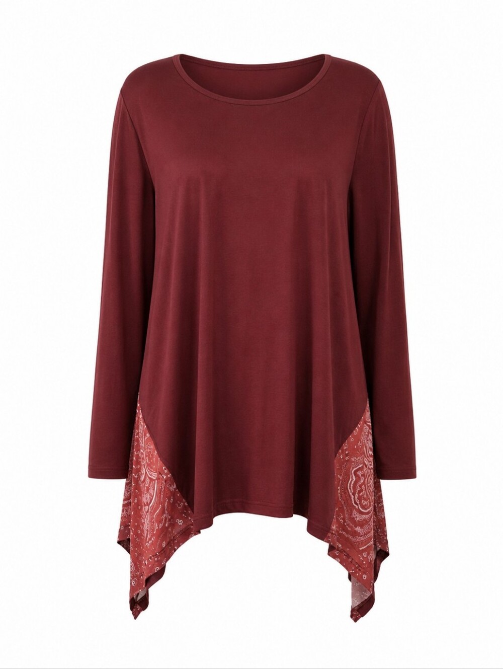 DG2 Diane Gilman Scarf-Print Side Panel Tunic Top - NWT - Picture 3 of 8